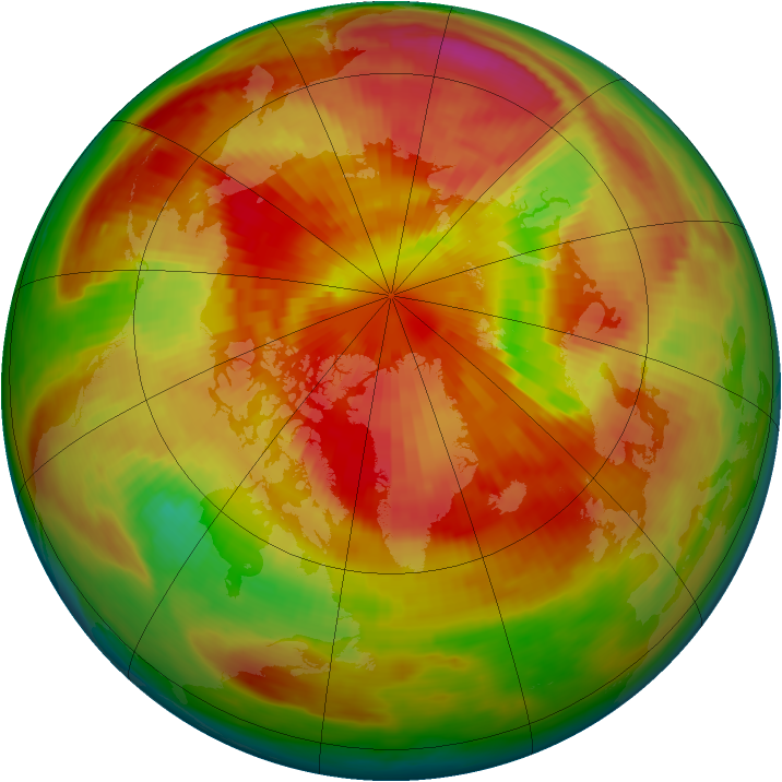 Arctic ozone map for 21 March 1987